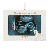 2026 Hallmark Keepsake Ornament - Already Rocking Our World Photo Frame Porcelain
