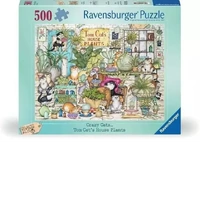 Ravensburger Puzzle 500pc - Crazy Cats Tom Cat's House Plants