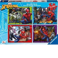 Ravensburger Puzzle 4x100pc - Marvel Spider-Man Bumper Pack