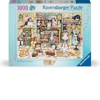 Ravensburger Puzzle 1000pc - Crazy Cats Mrs. Hardwick's Haberdashery