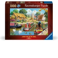 Ravensburger Puzzle 1000pc - A Busy Day on the Canal