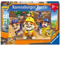 Ravensburger Puzzle 2x12pc - Paw Patrol Rubble & Crew