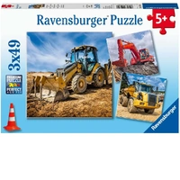 Ravensburger Puzzle 3 x 49pc - Digger at Work