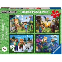 Ravensburger Puzzle 4x100pc - Minecraft Bumper Pack