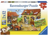Ravensburger Puzzle 2 x 12pc - Working on the Farm
