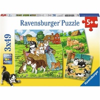 Ravensburger Puzzle 3 x 49pc - Cats and Dogs