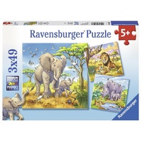 Ravensburger Puzzle 3x49pc - Wild Animals