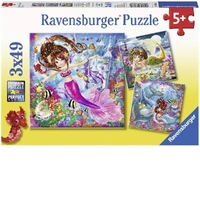 Ravensburger Puzzle 3 x 49pc - Charming Mermaids