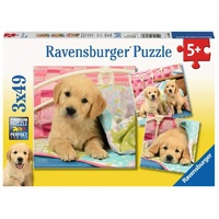 Ravensburger Puzzle 3 x 49pc - Cute Puppy Dogs