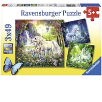 Ravensburger Puzzle 3 x 49pc - Beautiful Unicorns