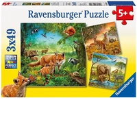 Ravensburger Puzzle 3 x 49pc - Animals Of The Earth