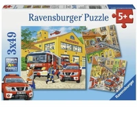 Ravensburger Puzzle 3 x 49pc - Fire Brigade Run