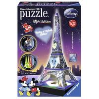 Ravensburger 3D Puzzle 216pc - Mickey & Minnie Eiffel Tower Night Edition