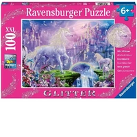 Ravensburger Puzzle 100pc XXL - Glitter Unicorn Kingdom