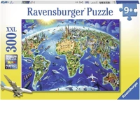 Ravensburger Puzzle 300pc - World Landmarks Map