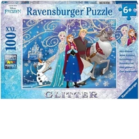 Ravensburger Puzzle 100pc XXL - Disney Frozen Glittery Snow