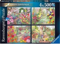 Ravensburger Puzzle 4x500pc - Happy Days No. 4 Glorious Gardens