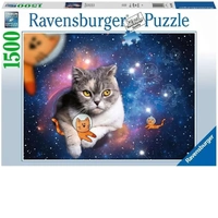 Ravensburger Puzzle 1500pc - Cats Flying to Outer Space