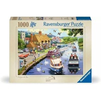 Ravensburger Puzzle 1000pc - Leisure Days No. 7 Evening on the River