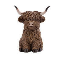 Splosh Rustic Meadow Statue - Highland Cow Standing