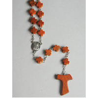 Wooden Rosary With Crosses
