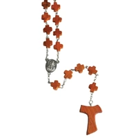 Wooden Rosary With Crosses