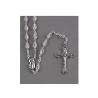 Rosary Beads - Sterling Silver Swarovski Crystal