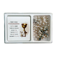 Rosary and Plaque Set - Communion
