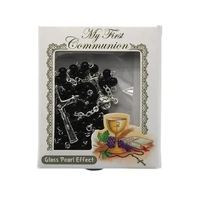 First Communion Rosary - Black