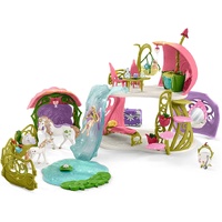 Schleich Bayala - Glittering Flower House with Unicorns, Lake and Stable