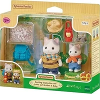 Sylvanian Families - Latte Cat Brother & Baby Exciting Exploration Set