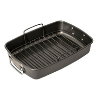 Bakemaster - Roasting Pan with Rack - 40 x 28 x 8cm