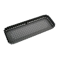 Bakemaster - Perfect Crust Rectangular Flan Quiche Pan - 36 x 13 x 4cm