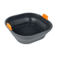 Bakemaster - Silicone Collapsible Square Air Fryer Insert - 21 x 21 x 7cm