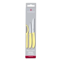 Victorinox Swiss Classic Paring Knife 3pc Set with Universal Peeler Citrus Lemon