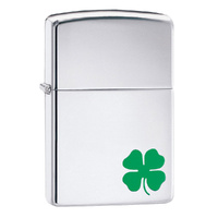 Zippo Lighter - A Bit 'O' Luck High Polish Chrome