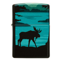 Zippo Lighter - Moose Landscape