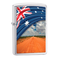 Zippo Lighter - Flag & Landscape Long Road