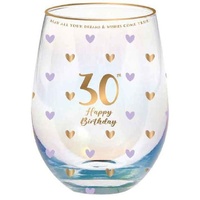 Sweet Heart Stemless Glass - 30th