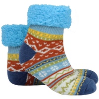 Slumbies - Nordic Sherpa Lined Socks Blue