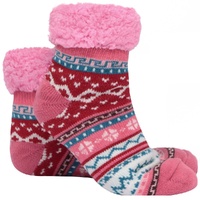 Slumbies - Nordic Sherpa Lined Socks Pink