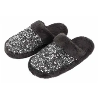 Slumbies Ladies Sequin Glam Slide Silver - Medium