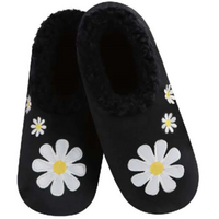 Slumbies Ladies Pairables Daisies All Day Black
