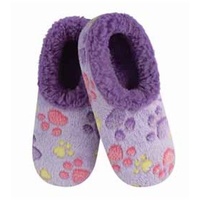 Slumbies Ladies Pet Lovers Paw Print Purple