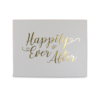 Gold & White Wedding Guest Book - Happily Ever After