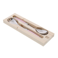 Jean Dubost Laguiole Simplicite - 2pc Salad Server Set Pink Pastels