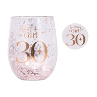 Splosh Celebration - Glitter Stemless Glass & Badge Set - 30