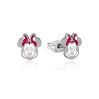Disney Couture Kingdom Stainless Steel - Minnie Mouse - Enamel Stud Earrings