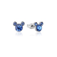 Disney Couture Kingdom Stainless Steel - Mickey September Birthstone - Stud Earrings