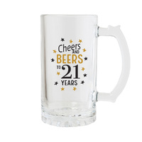 Splosh Sip Celebration Beer Glass - 21st
